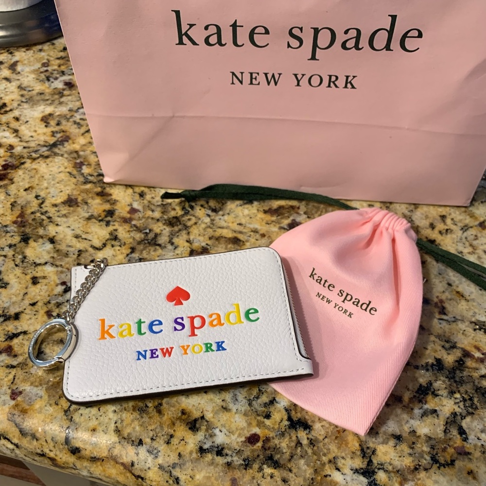 ♠️ Kate Spade Rainbow Key Ring Zipper Wallet 🌈😍🤗